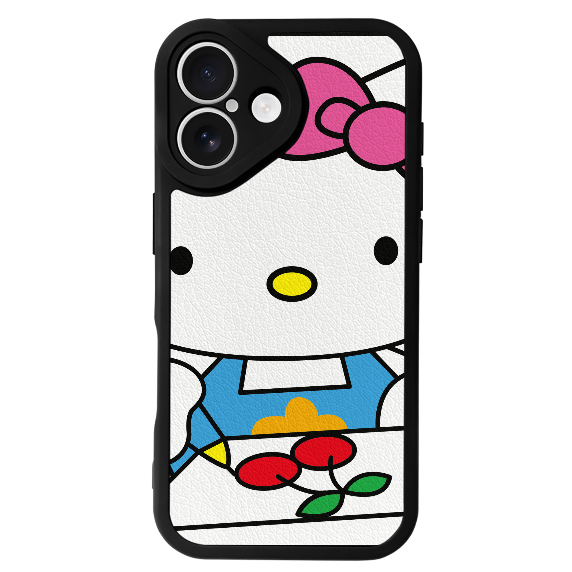 （画像用） Hello Kitty ハローキティ 【iPhone 16シリーズ対応】シリコンスマホケース（レザー調） 材質：シリコン